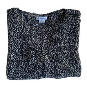 Liz Claiborne Black/White Marled Sweater